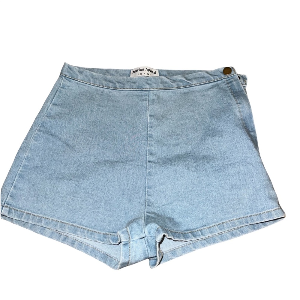 high waisted retro denim shorts, size S